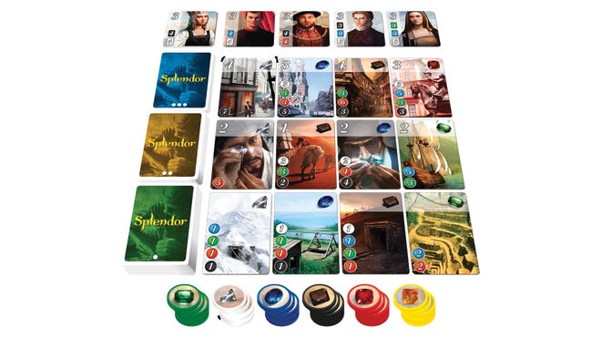 Splendor board game cards