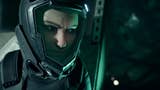 Carmina Drummer in The Expanse:  A Telltale Series suited up and staring into the darkness of space
