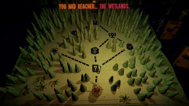 A screenshot from the board from Inscryption.