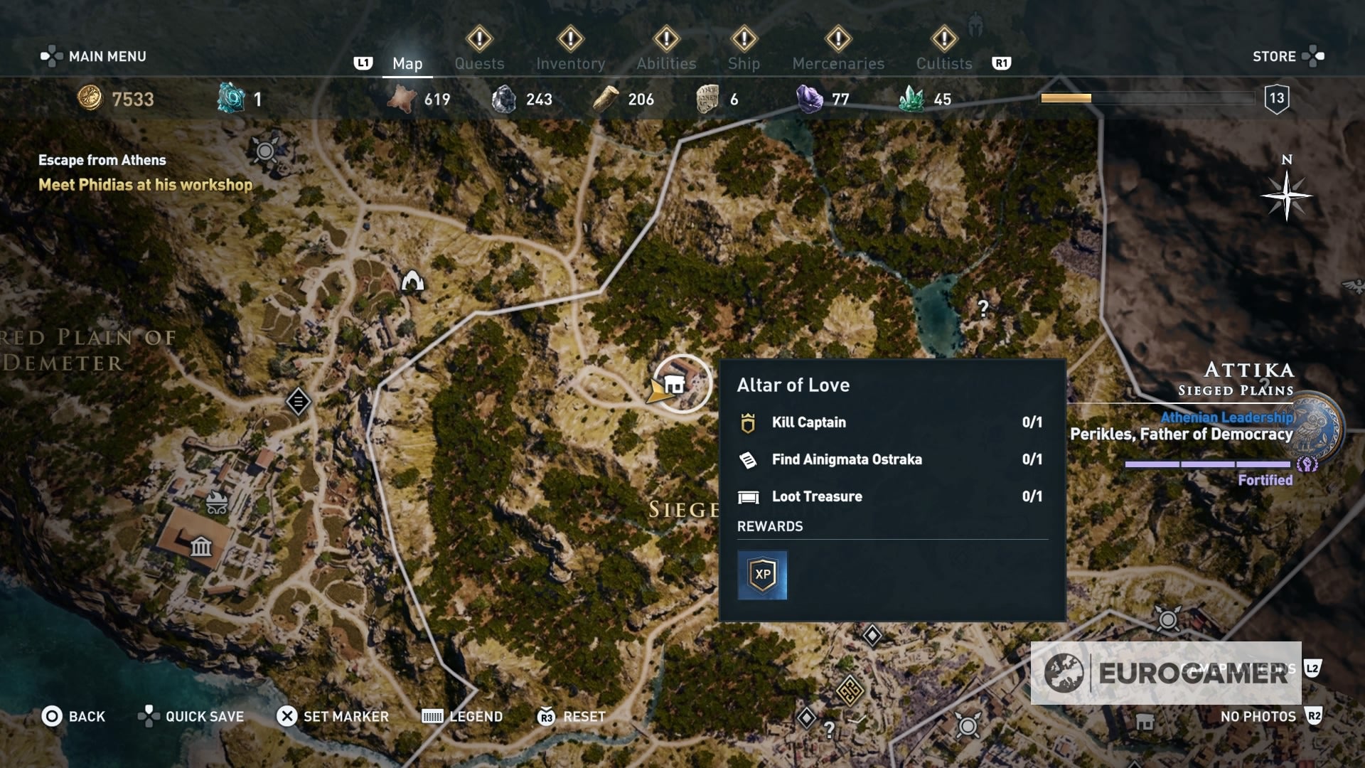 Assassin's Creed Odyssey War Eagle, Elbow Greece riddle solutions and