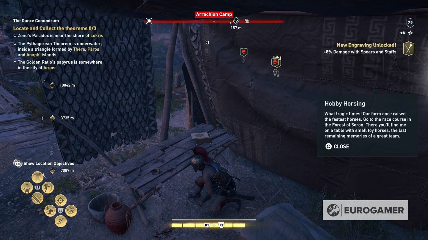 Assassin's Creed Odyssey Hobby Horsing, Farming Coin riddle solutions