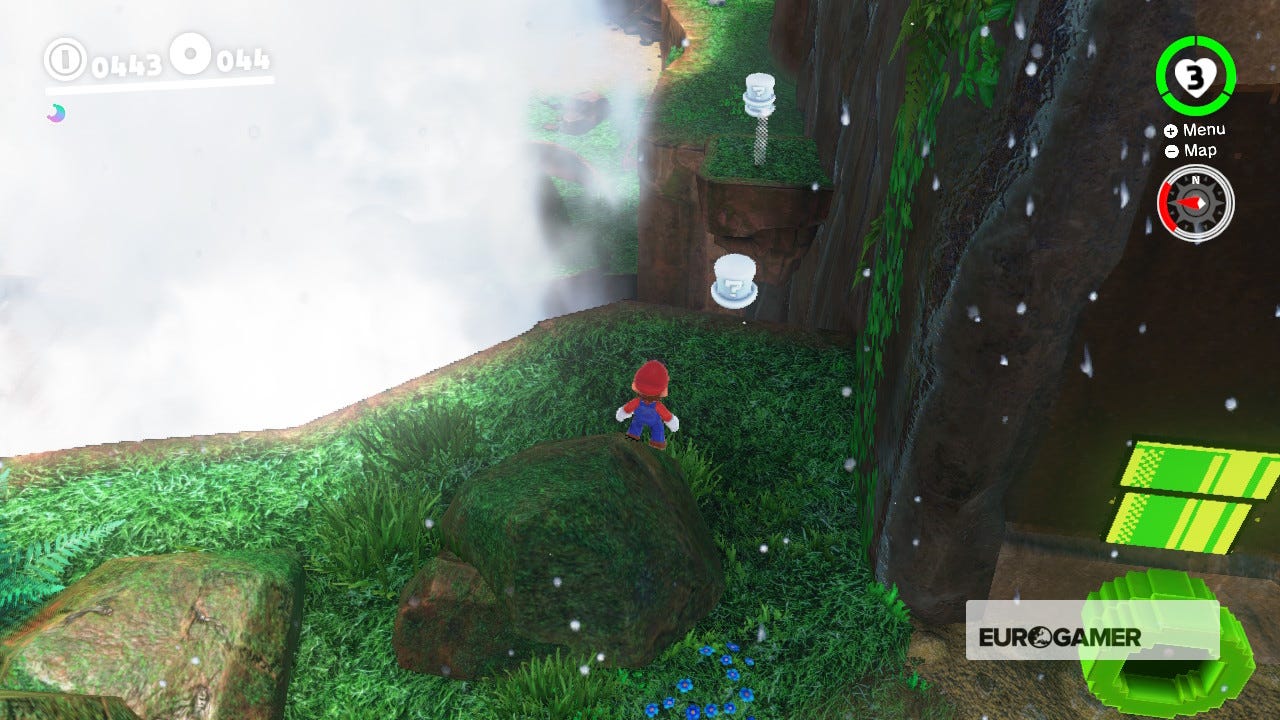 Mario Waterfall Super Mario Odyssey Cascade Kingdom Power Moons - where to find Cascade ...