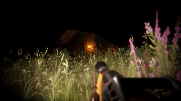 An exterminator investigates a grassy area in Infestation 88