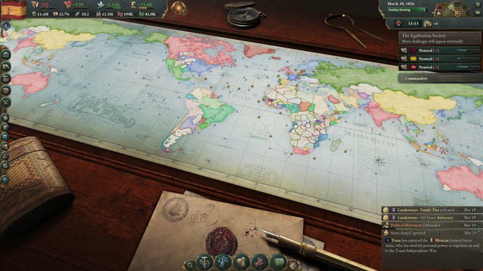 The world map in Victoria 3.