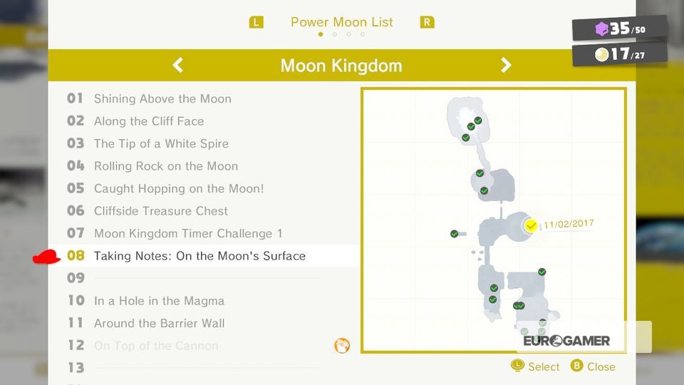 Super Mario Odyssey Moon Kingdom Power Moons - where to find Moon ...