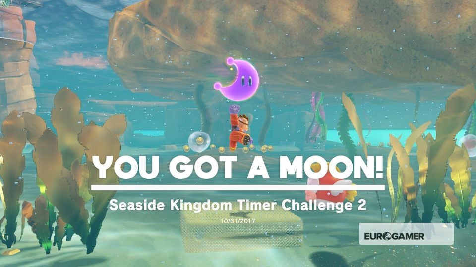 Super Mario Odyssey Seaside Kingdom Power Moons where to find Seaside