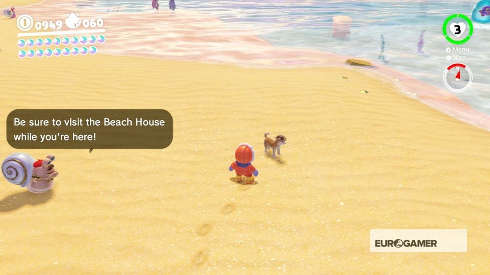 Super Mario Odyssey Seaside Kingdom Power Moons - where to find Seaside