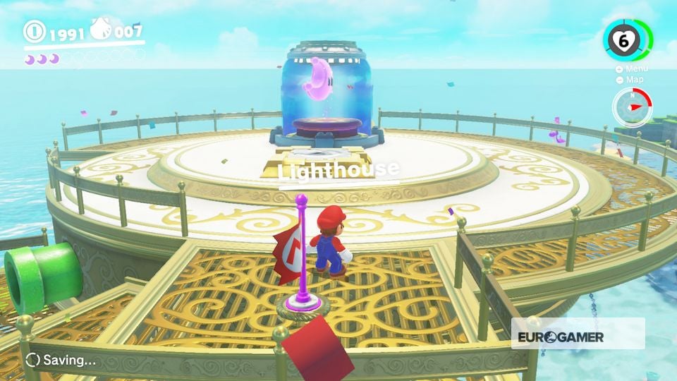 Super Mario Odyssey Seaside Kingdom Power Moons where to find Seaside