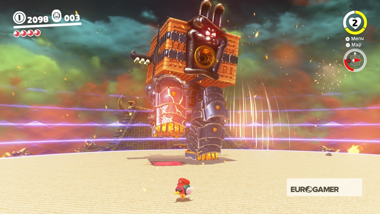 Super Mario Odyssey Showdown at Bowser's Castle and how to beat the