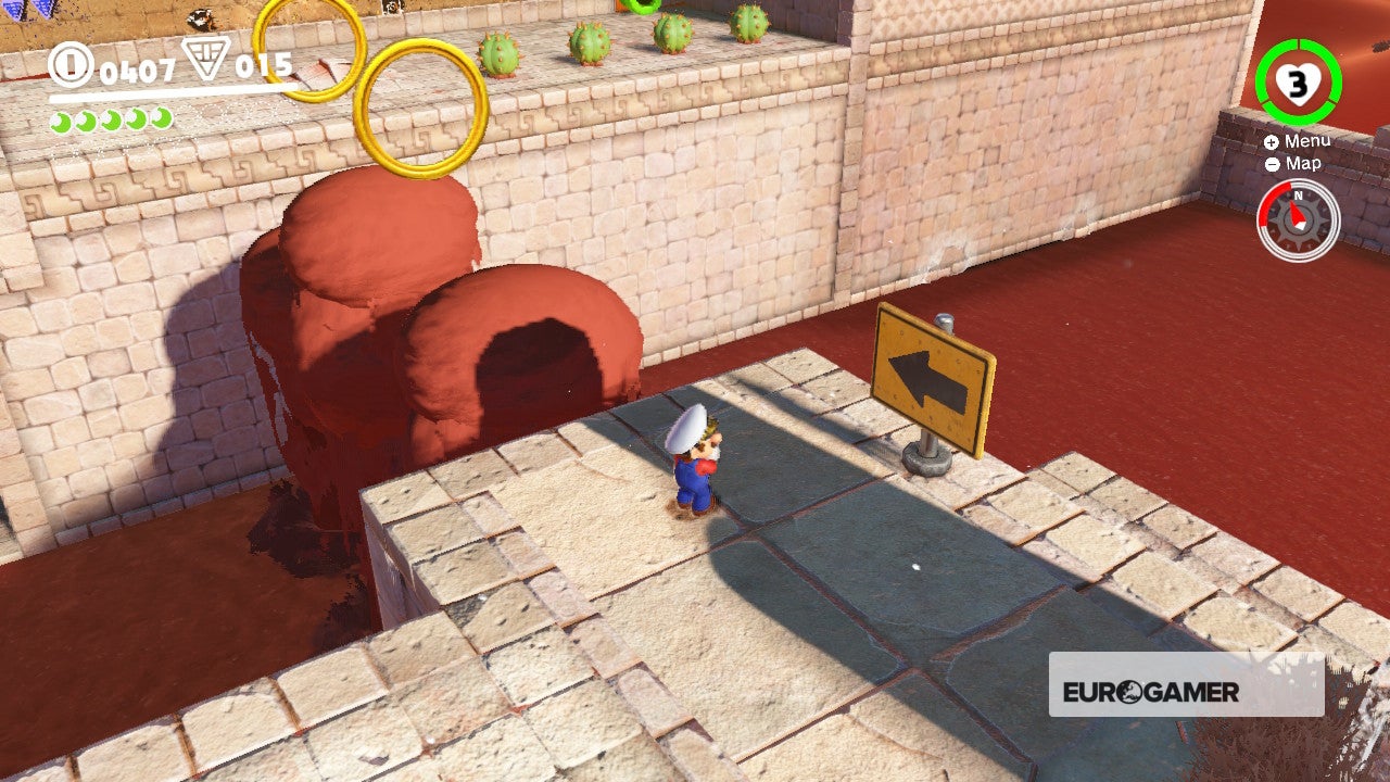super mario odyssey atop the highest tower room