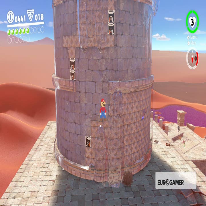 Super Mario Odyssey - Moon Shards in the Sand locations