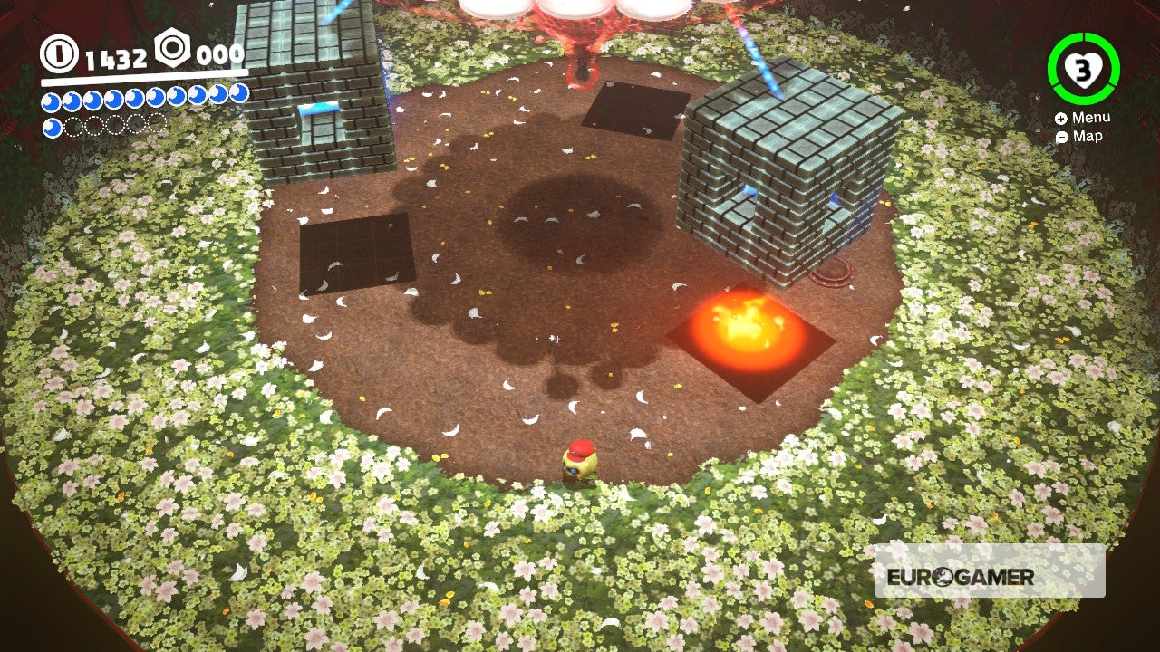 Super Mario Odyssey Pass to the Secret Flower Field and Defend the Secret Flower Field