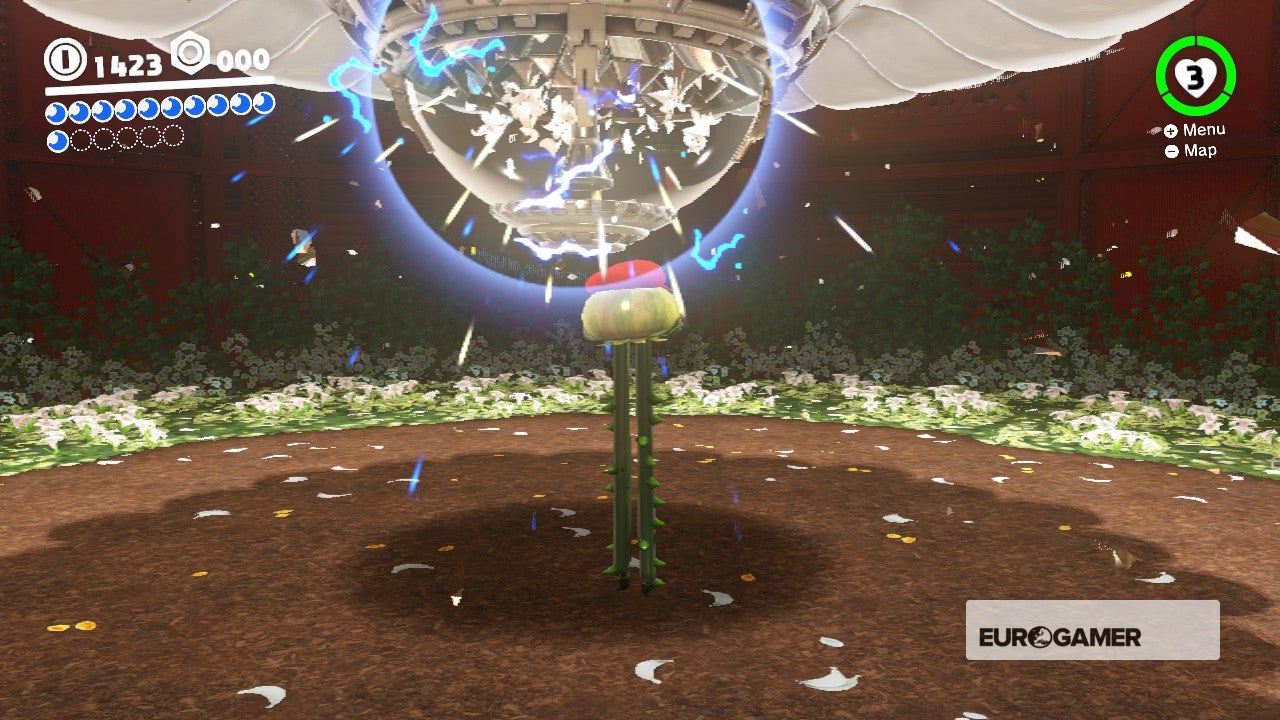 Super Mario Odyssey Pass to the Secret Flower Field and Defend the Secret Flower Field