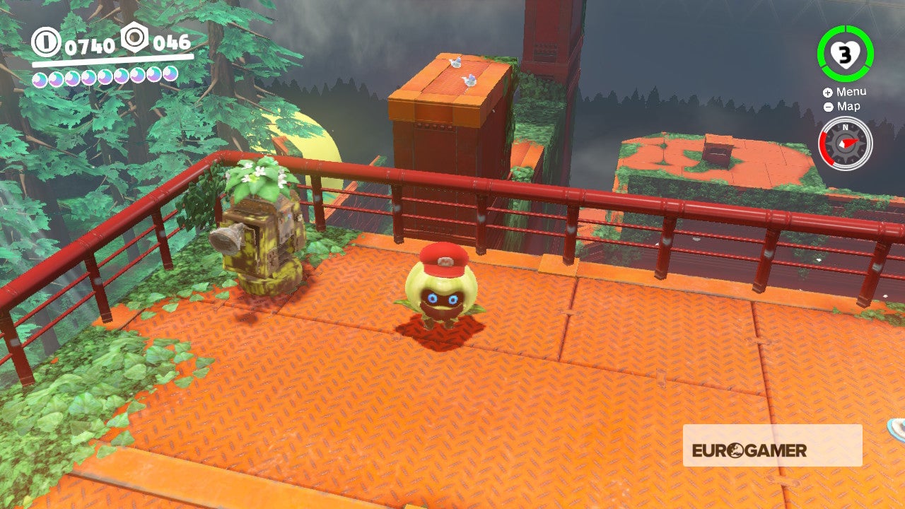 Super Mario Odyssey Wooded Kingdom Power Moons where to find Wooded