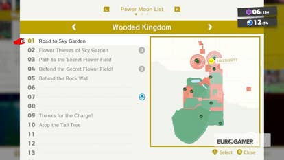 super mario odyssey - Wooded Kingdom - Moons over the ? in the