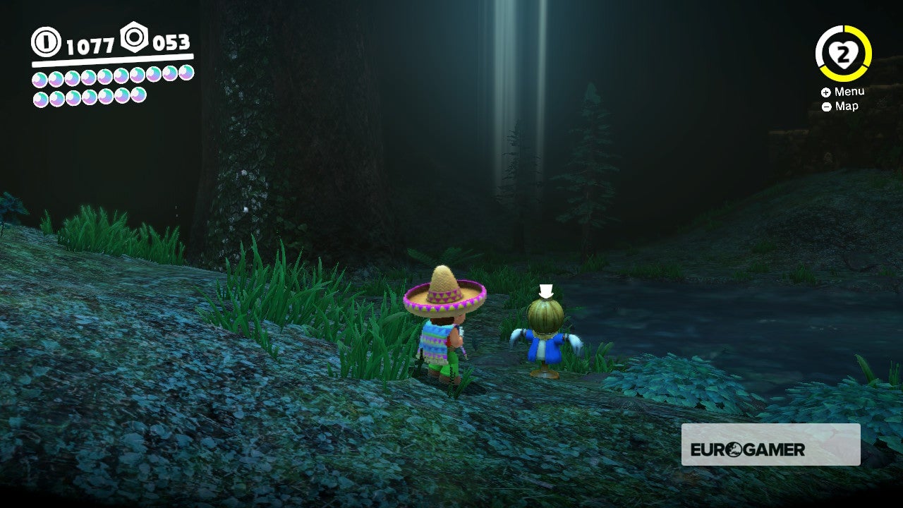 Super Mario Odyssey Wooded Kingdom Power Moons where to find Wooded