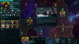 Star Dynasties screenshot showing a ruler's relationship panel and a new acquaintance Duchess Lacy Barnes with stats on their current reputation and relationship.