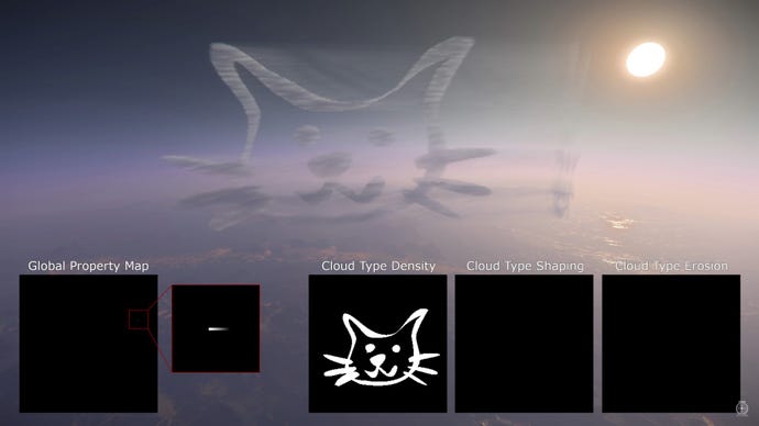 A cat drawn with Star Citizen's fancy new cloud tools.