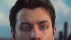 The top of a man's face in Star Citizen, showing off new sweat effects