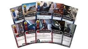 Cards from the Star Wars deckbuilding game
