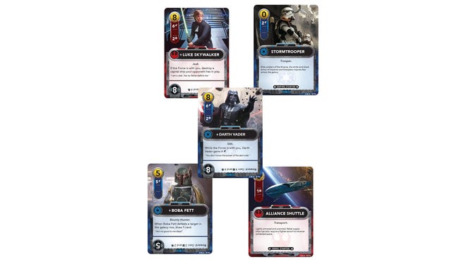 A layout image for Star Wars: The Deckbuilding Game.