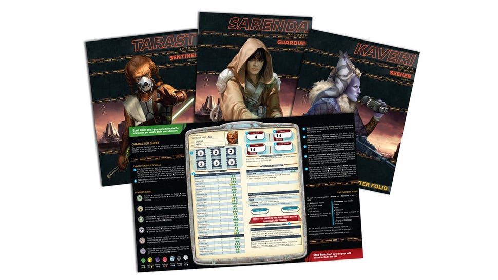 Star Wars: Force and Destiny roleplaying game cards