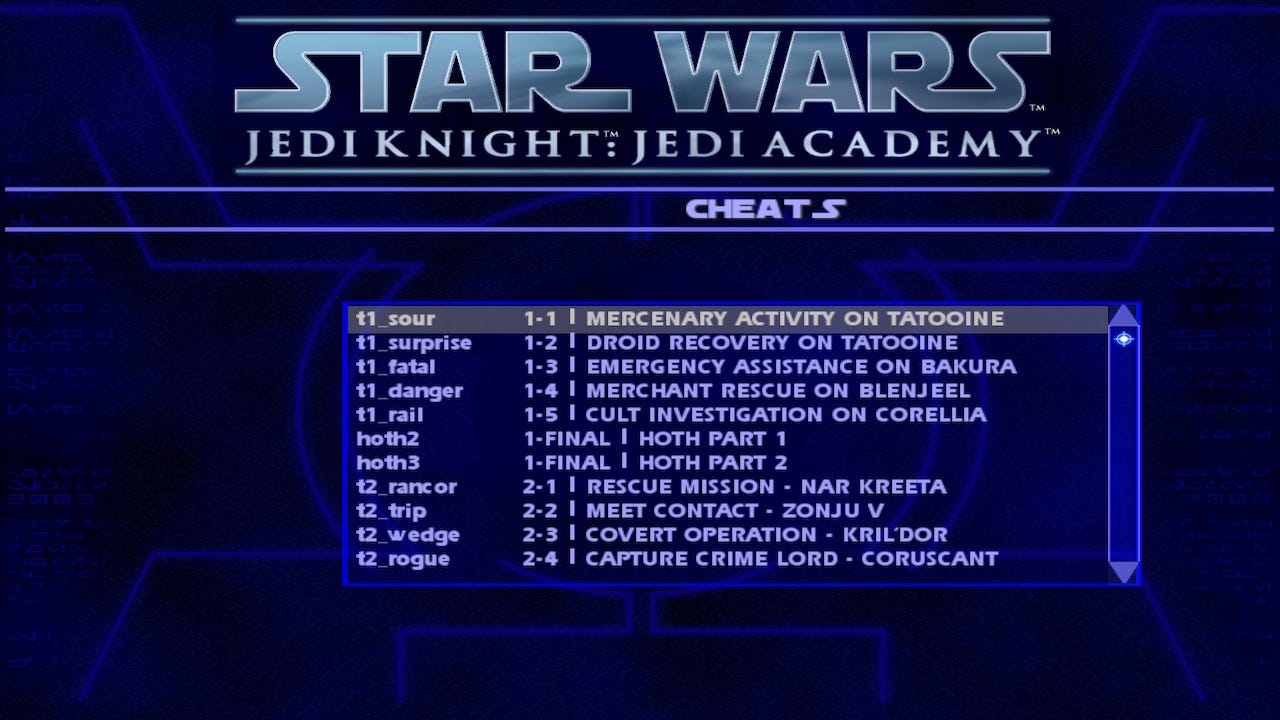 Star Wars Jedi Knight Jedi Academy Walkthrough Star Wars Jedi Knight Jedi Academy: Cheats auf PS4 und Nintendo Switch