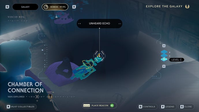 Part of the map of Koboh in Jedi: Survivor.