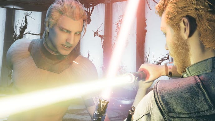 Cal faces Dagan Gera, an antagoinist in Star Wars Jedi: Survivor.