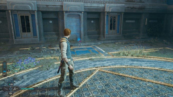 Cal approaches a Force Echo on Koboh in Jedi: Survivor.
