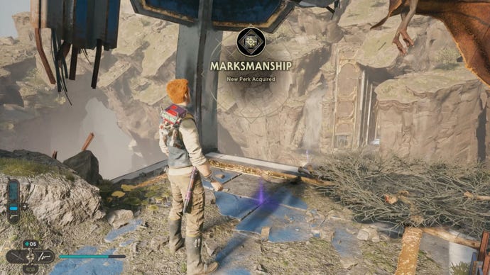 Cal obtains a new perk in the Devastated Settlement on Koboh in Jedi: Survivor.