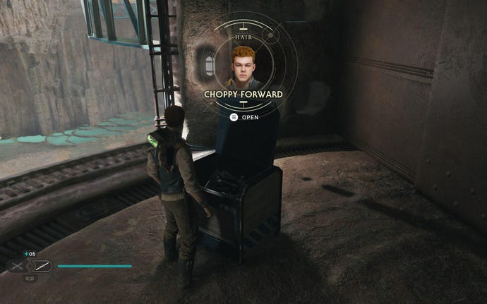 Cal opens a chest in the Bygone Settlement of Koboh in Jedi: Survivor.