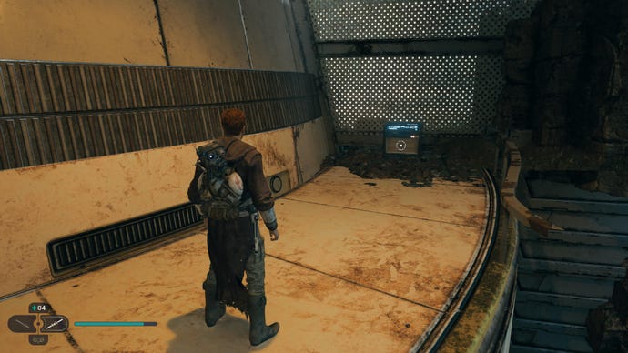 Cal approaches a chest in the Forest Array on Koboh in Jedi: Survivor.