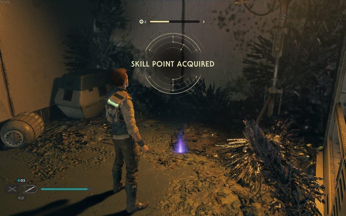 Cal approaches an Essence in the Forest Array on Koboh in Jedi: Survivor.