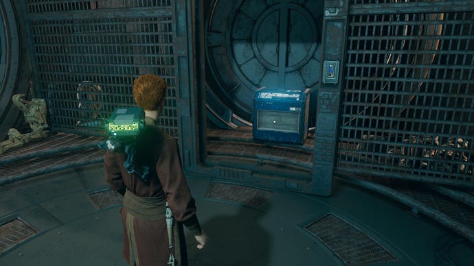 Cal opens up a chest on Koboh in Jedi: Survivor.