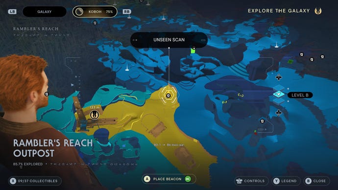 Part of the Koboh map in Jedi: Survivor.