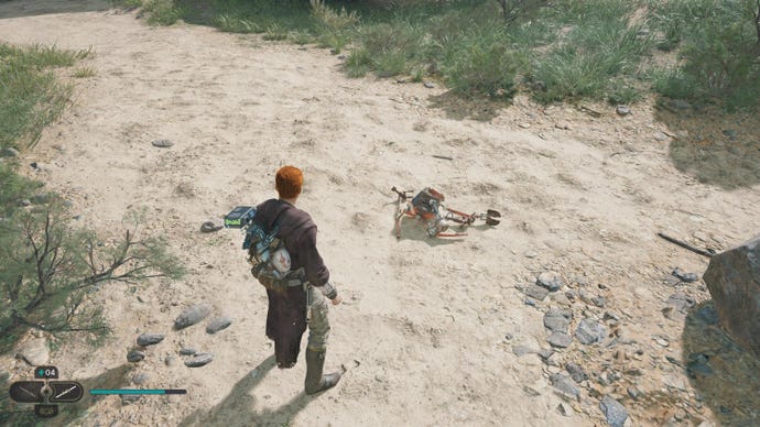 Cal finds a Priorite Shard on the floor in Jedi: Survivor.