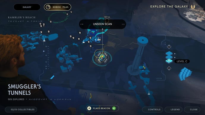 Part of the Koboh map in Jedi: Survivor.