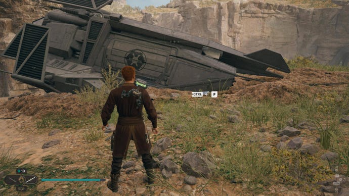 Cal picks up a Priorite Shard in Jedi: Survivor.