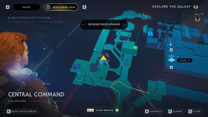 Part of the map of Nova Garon in Jedi: Survivor.