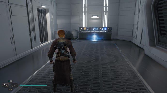 Cal walks towards a Force Echo on Nova Garon in Jedi: Survivor.