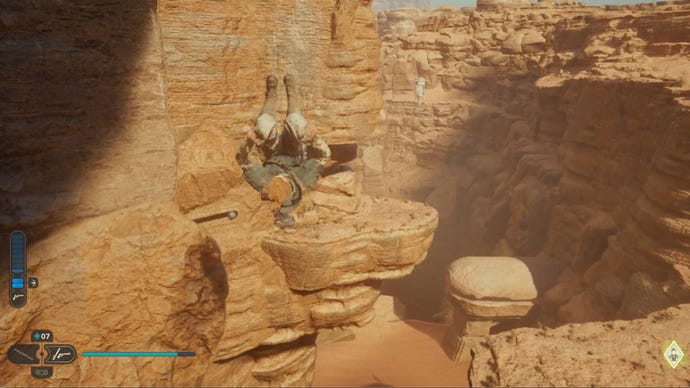 Cal Kestis da un salto a ciegas en Star Wars Jedi: Survivor Path of Persistence.