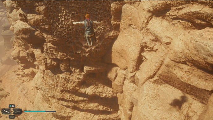 A jump in near the Crypt of Uhrma in Star Wars Jedi: Survivor.