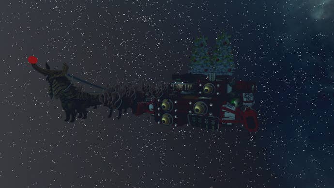 A Starborn Sleigh ship in Starfield.