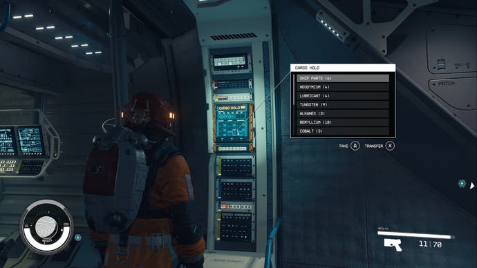 Painel de acesso à cargo de cockpit estelar
