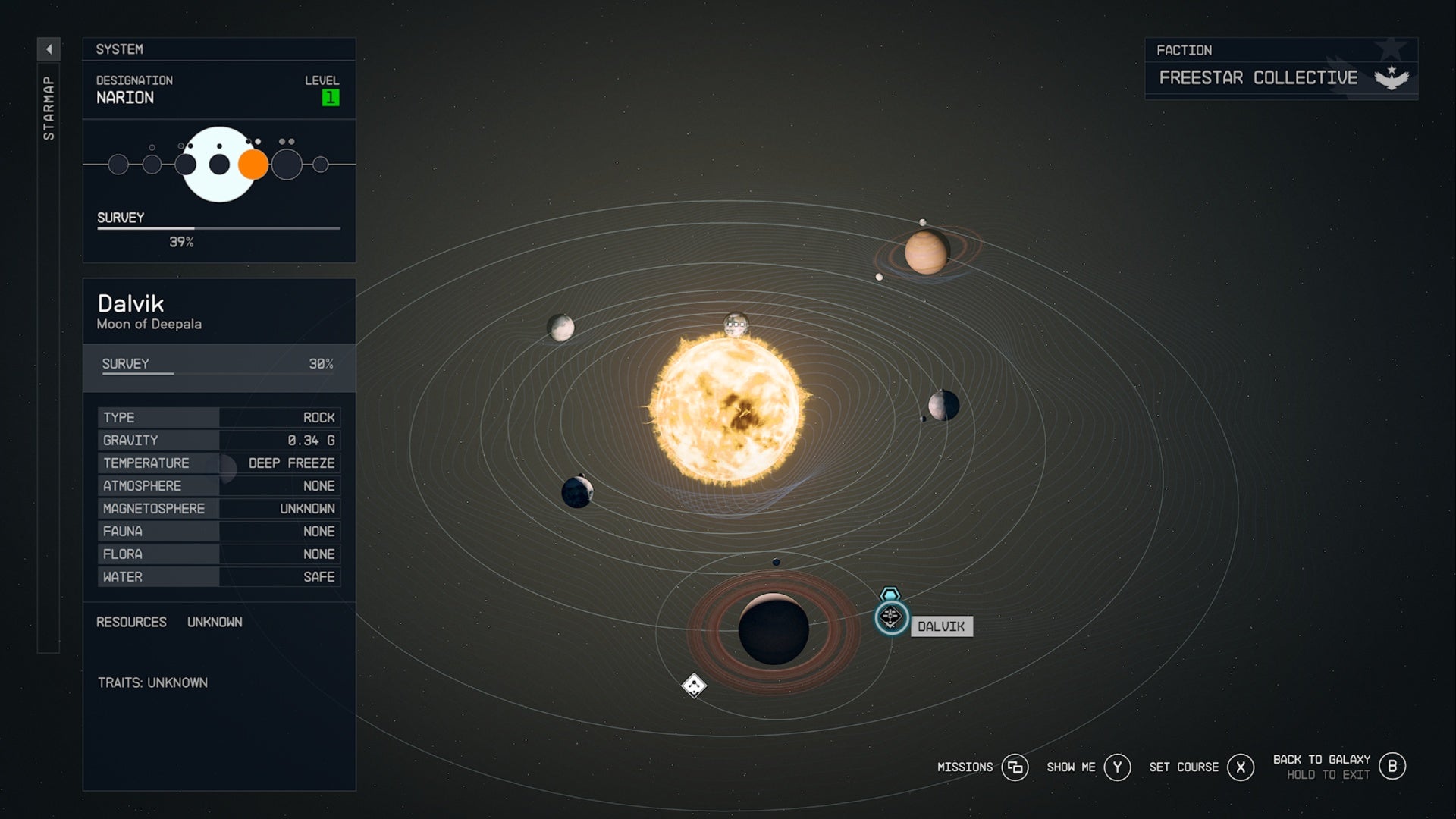 starfield estación espacial dalvik sistema narion mapa estelar