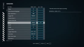 The keybinding menu in Starfield, with the Jump key highlighted.
