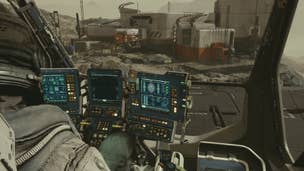 The player sitting in the cockpit of a ship in Starfield.
