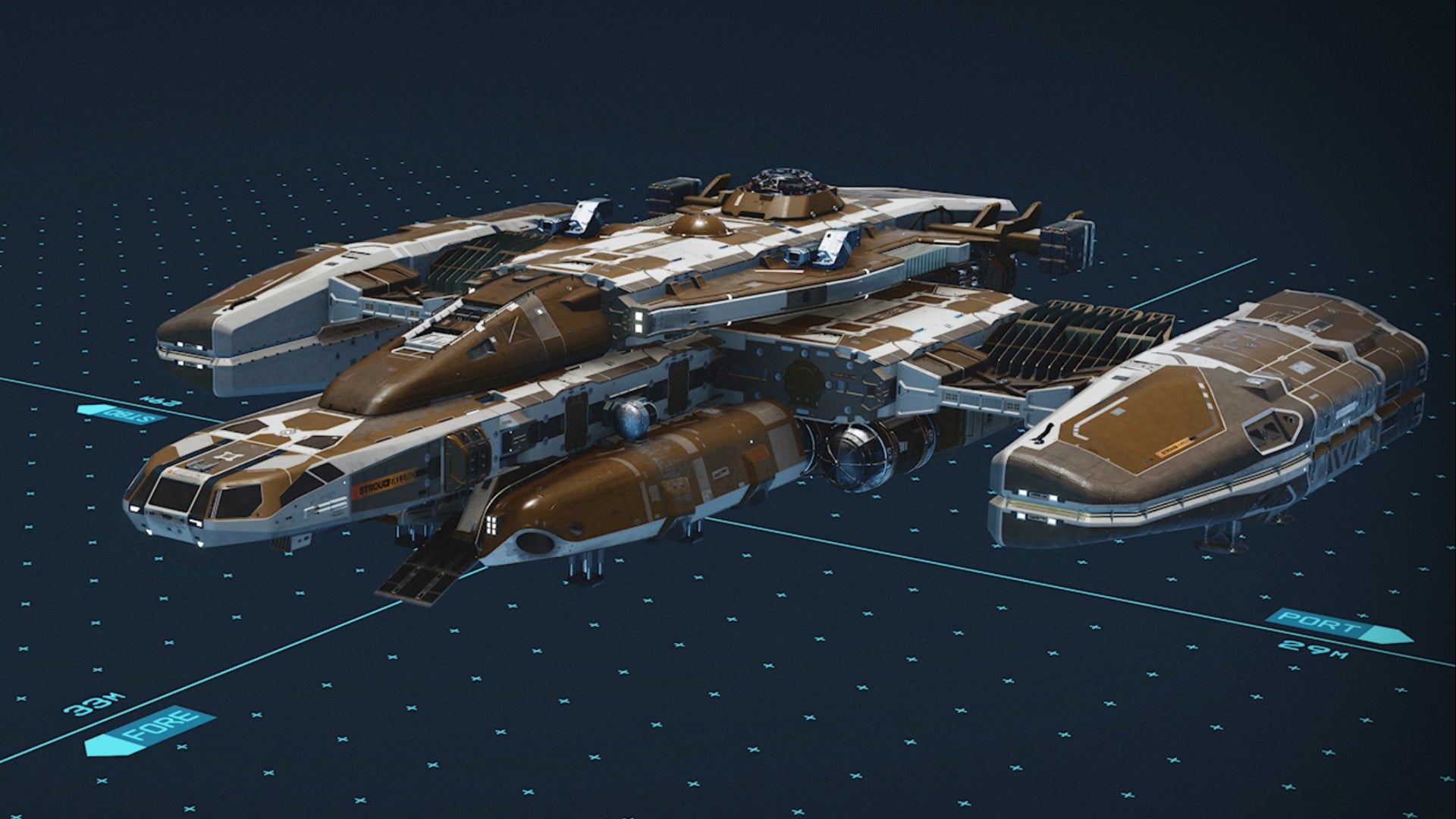 nave starfield star eagle en modo constructor de naves