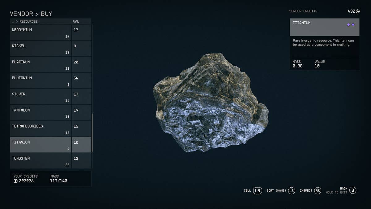 Starfield: cómo conseguir titanio, un recurso muy valioso